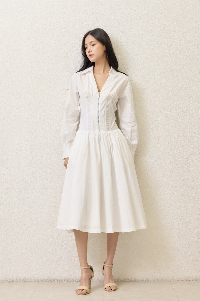 IVY LONG SLEEVES CORSET DRESS