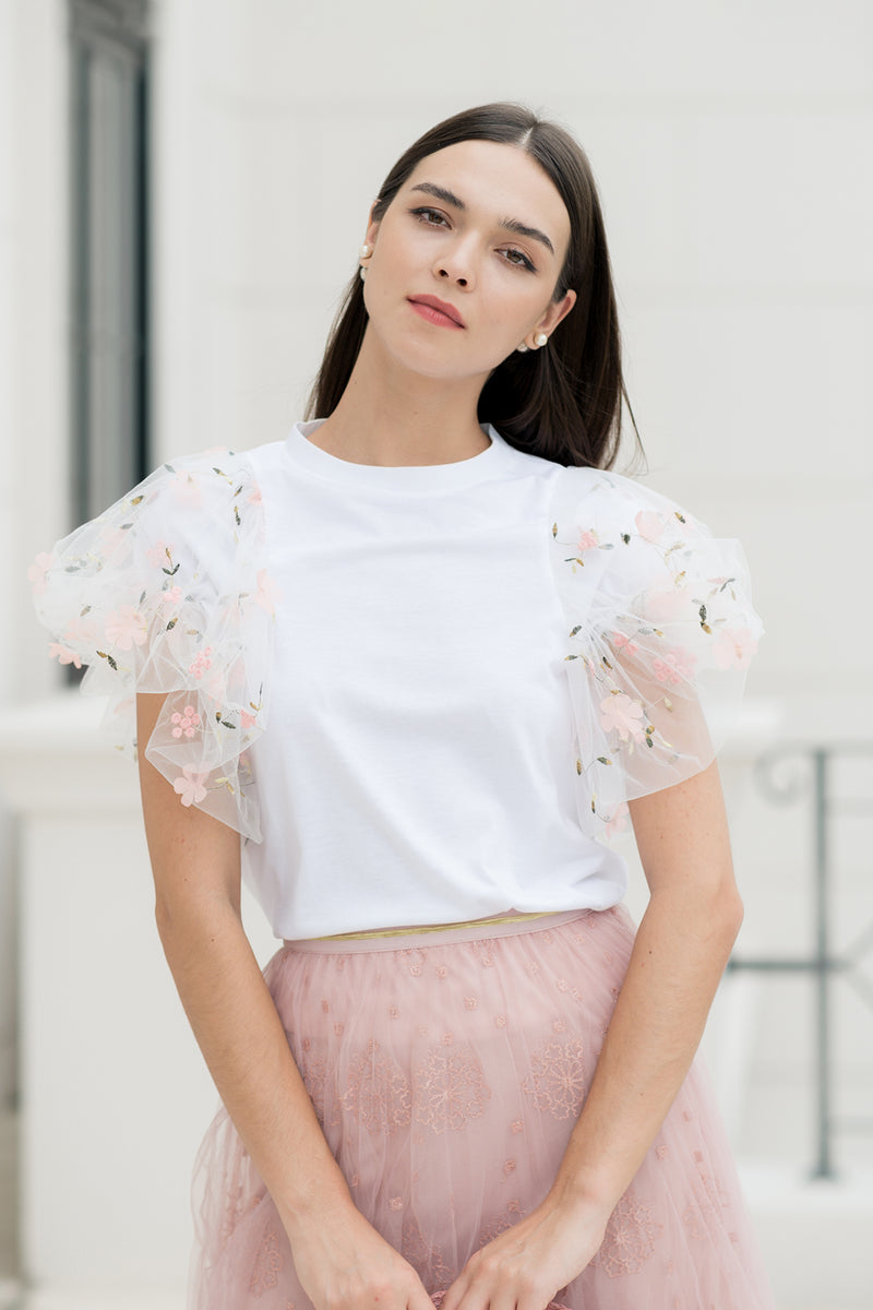 Cara Floral (Pink) T-Shirt