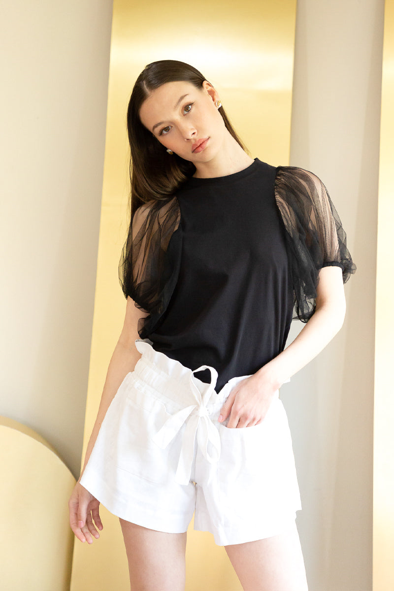 เสื้อ Cara Seethrough (Black)