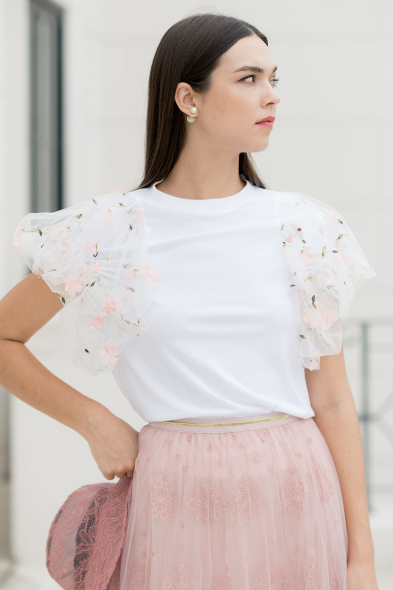 Cara Floral (Pink) T-Shirt