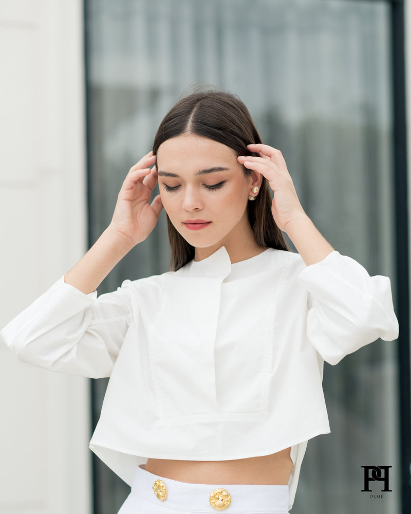 Cara Crop top (Ivory)